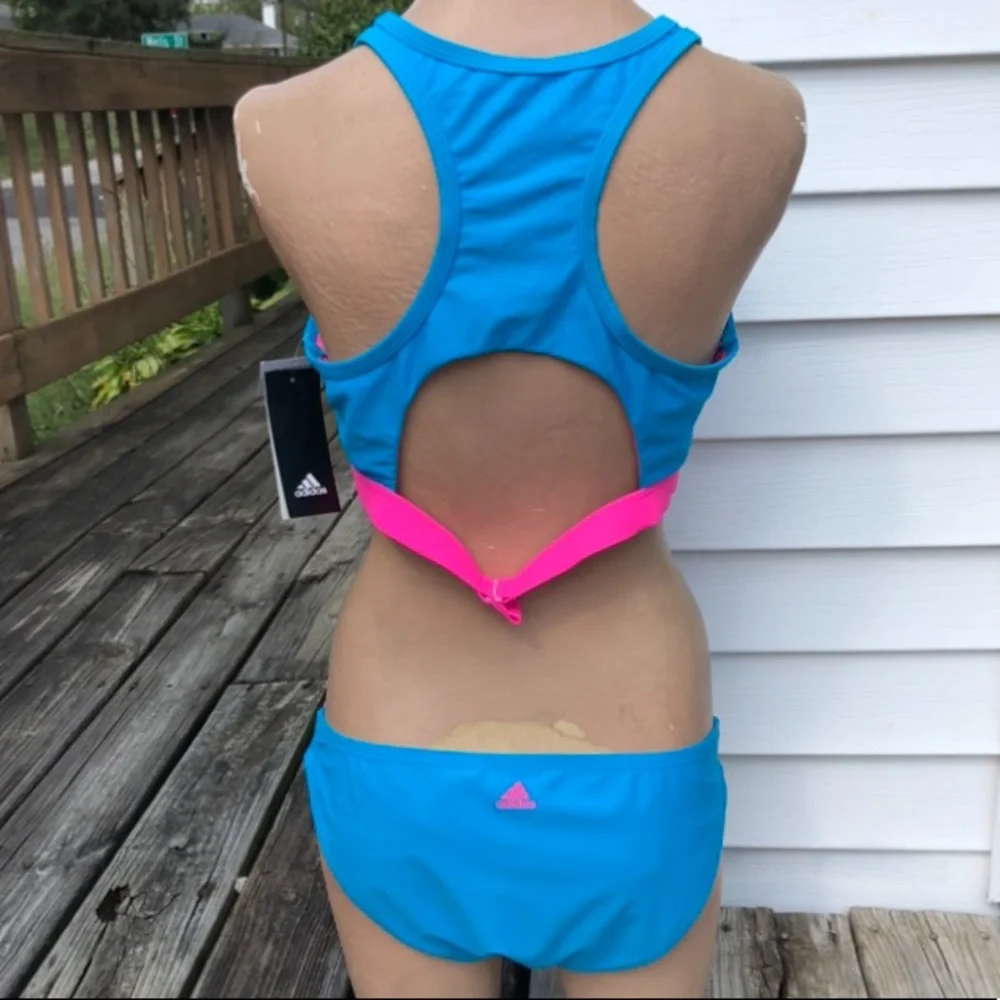 - Adidas Blue/Pink Sport Bikini! NEW!